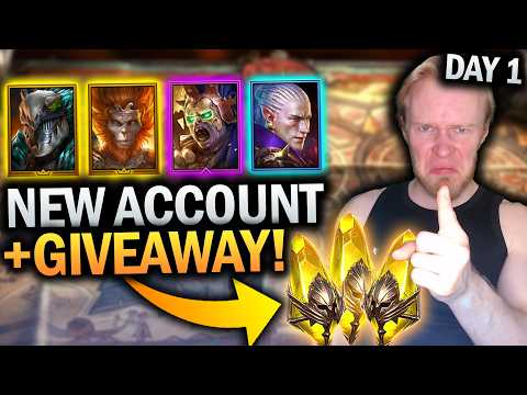 NEW RAID ACCOUNT CHALLENGE (Day 1!)  - Raid Shadow Legends Shard Giveaway!