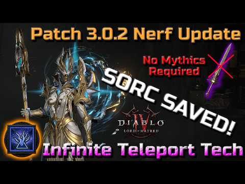 FIX YOUR TELEPORT AFTER NERF! Infinite Teleport Tech for Sorcerers - Diablo 4 Lord of Hatred Guide