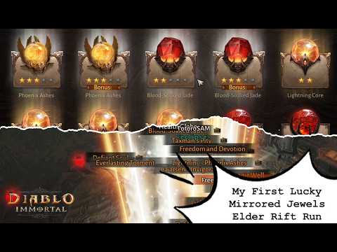 My First Lucky Mirrored Jewels ER Run (I Got 4 5-Star Gems Overall)| Diablo Immortal