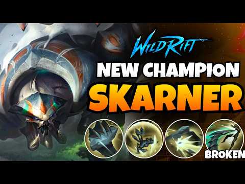 Wild Rift: NEW CHAMPION SKARNER - Build, Gameplay, Pro Tips