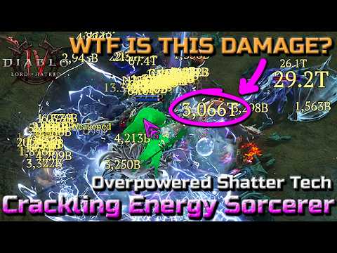 3 QUADRILLION DAMAGE! Crackling Energy Sorcerer Endgame Build Guide - Diablo 4 Lord of Hatred