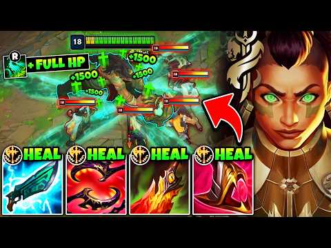 I invented a healing Illaoi build that can literally 1v5 the enemies (PRESS R = FULL HP)