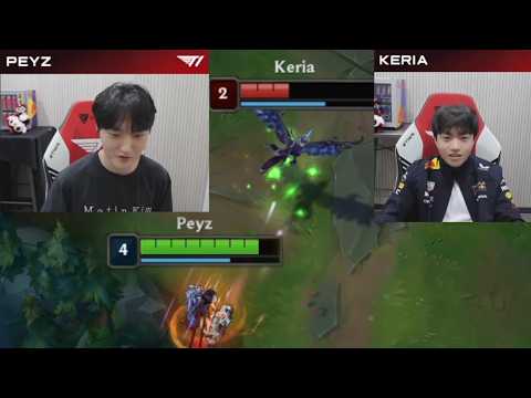 T1 Peyz Faces Keria Support Anivia - HIGH ELO KR Pros SoloQ Highlights