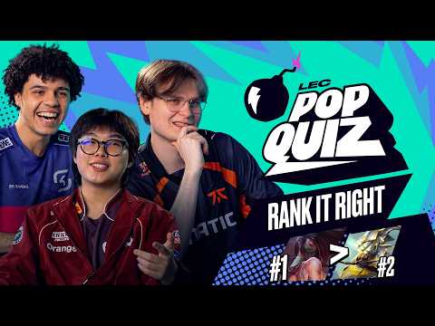 Rank It Right | LEC Pop Quiz Duo | 2026 Spring